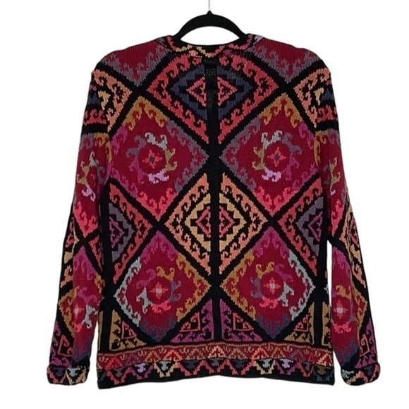 Hallet San Francisco Colorful Unique Sweater 100% Pima Cotton Size Medium‎ (M) - Picture 3 of 8